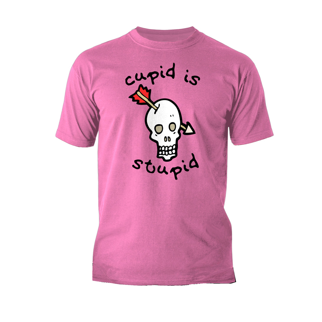 Anti Valentine Cupid Is Stupid Men's T-shirt Pink - Urban Species
