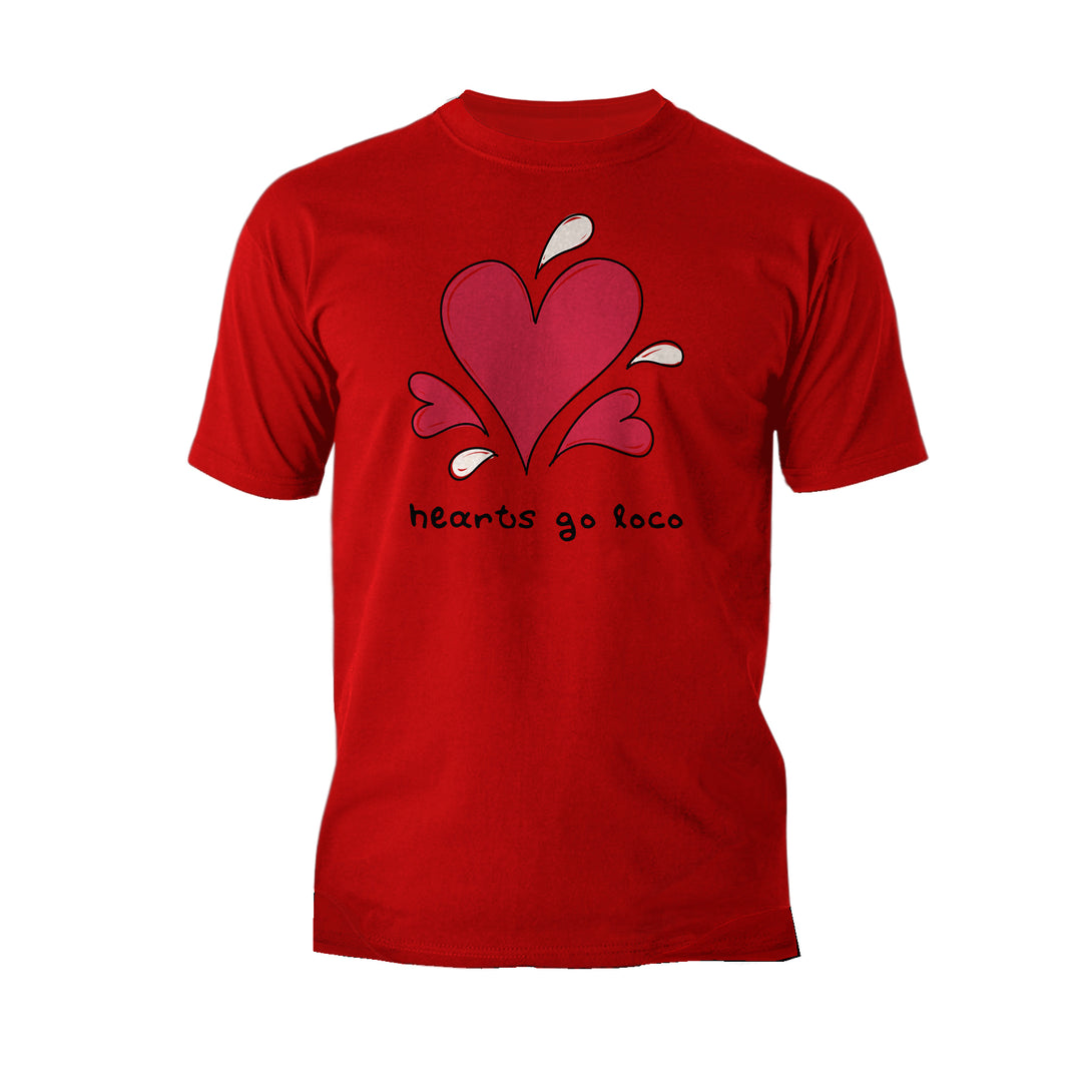 Anti Valentine Hearts Go Loco Men's T-shirt Red - Urban Species