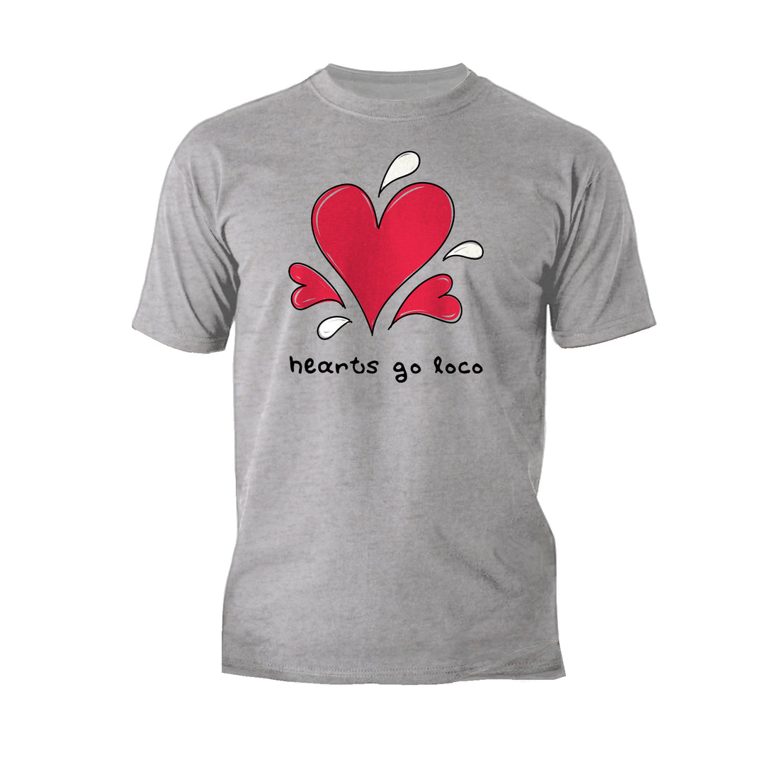 Anti Valentine Hearts Go Loco Men's T-shirt Sports Grey - Urban Species