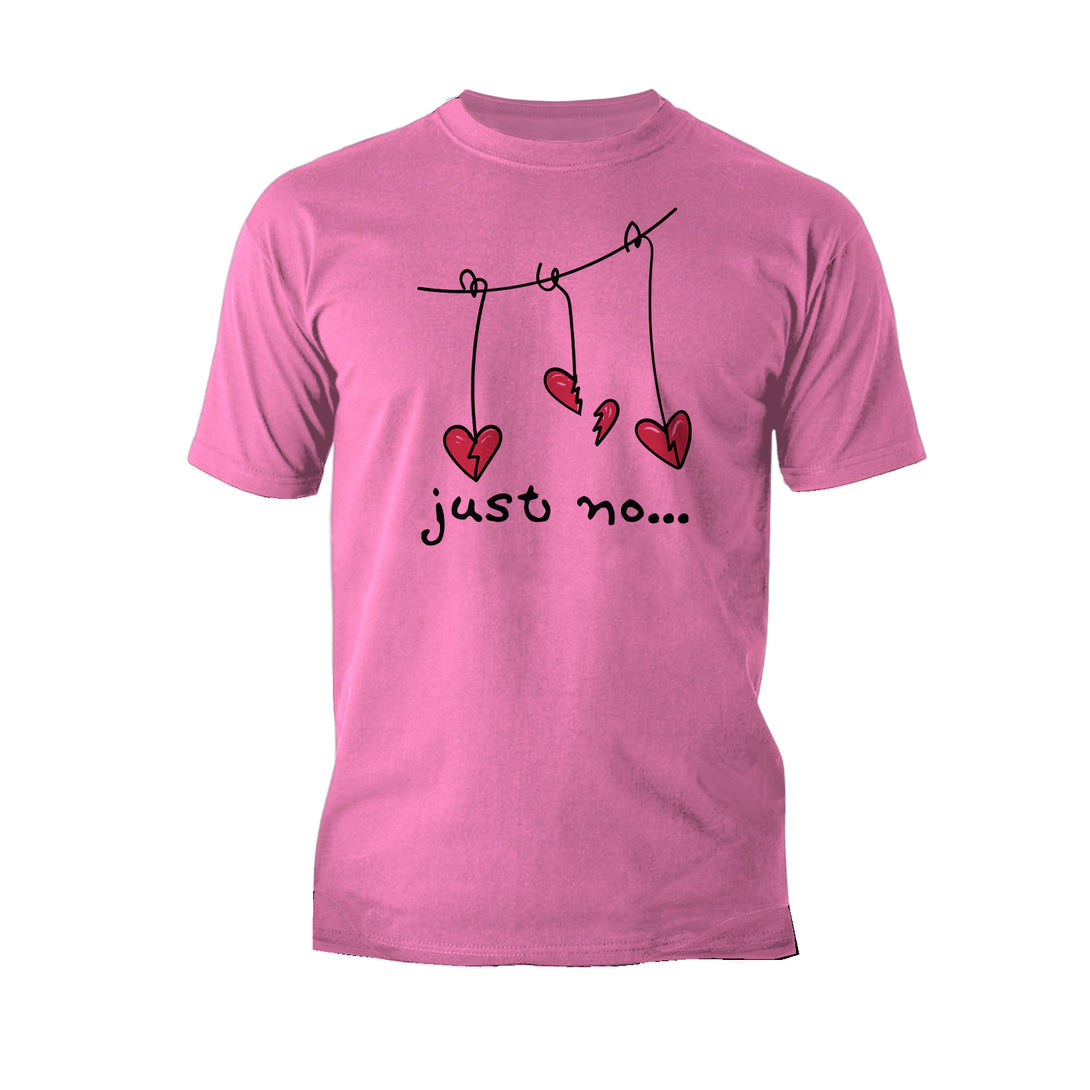 Anti Valentine Just No Men's T-shirt Pink - Urban Species