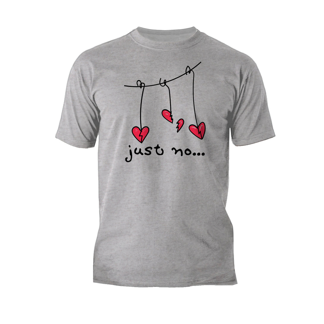 Anti Valentine Just No Men's T-shirt Sports Grey - Urban Species