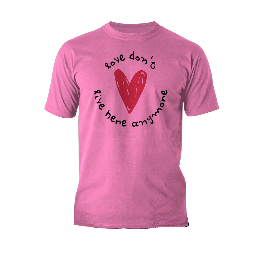 Anti Valentine Love Don't Live Here Men's T-shirt Pink - Urban Species