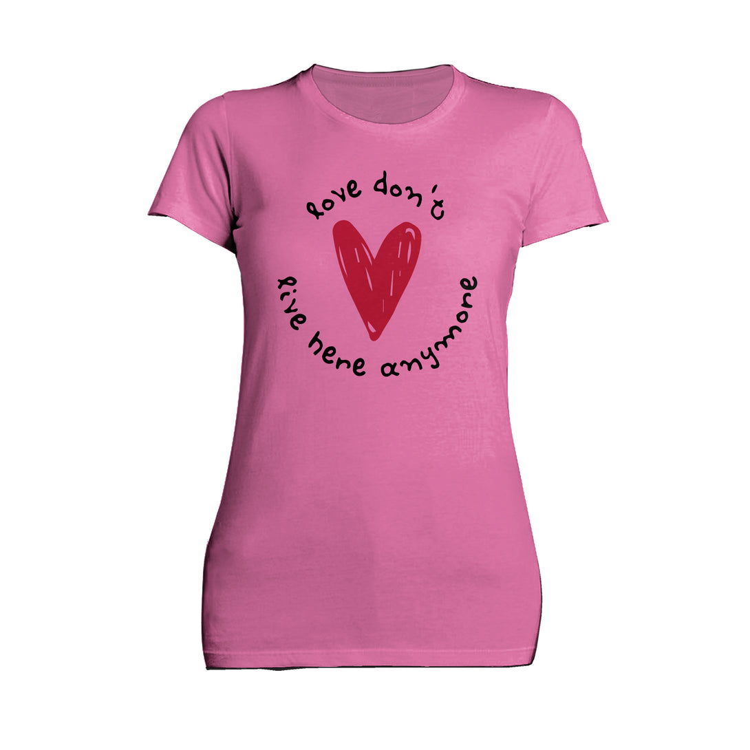 Anti Valentine Love Don't Live Here Women's T-shirt Pink - Urban Species