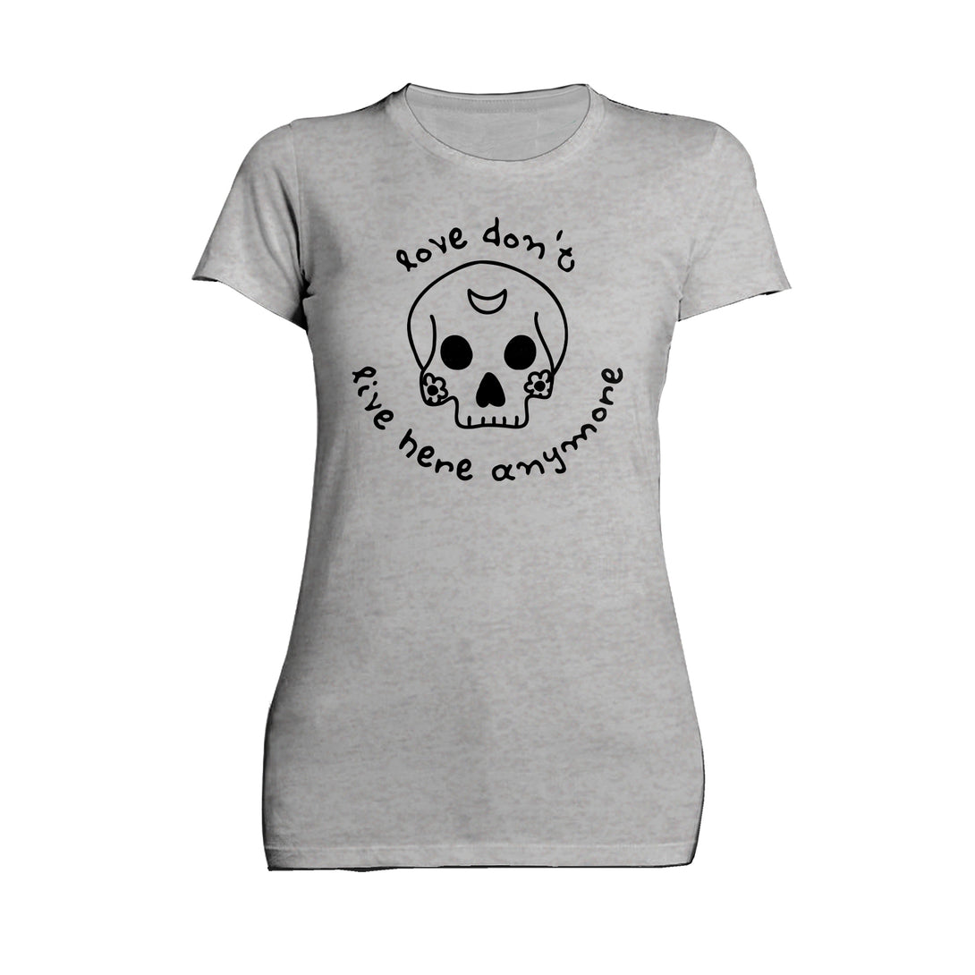 Anti Valentine Love Don't Live Here Skull Women's T-shirt Sports Grey - Urban Species