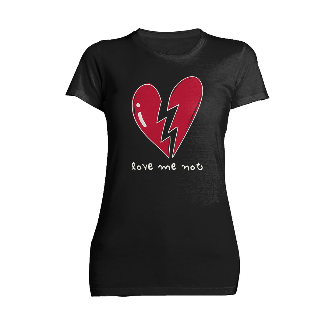 Anti Valentine Love Me Not Women's T-shirt Black - Urban Species