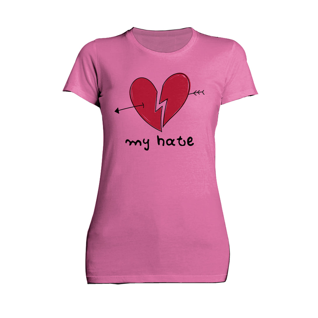 Anti Valentine My Hate Women's T-shirt Pink - Urban Species