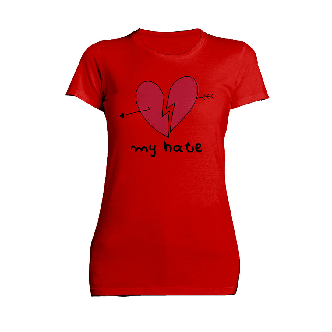 Anti Valentine My Hate Women's T-shirt Red - Urban Species