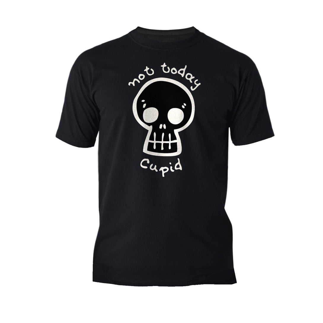 Anti Valentine Not Today Cupid Skull Men's T-shirt Black - Urban Species