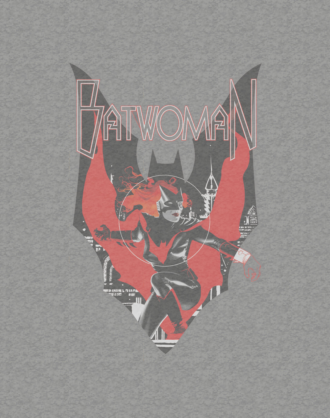 DC Comics Batwoman Cover JH Williams Official Sweatshirt Sports Grey - Urban Species Design Close Up