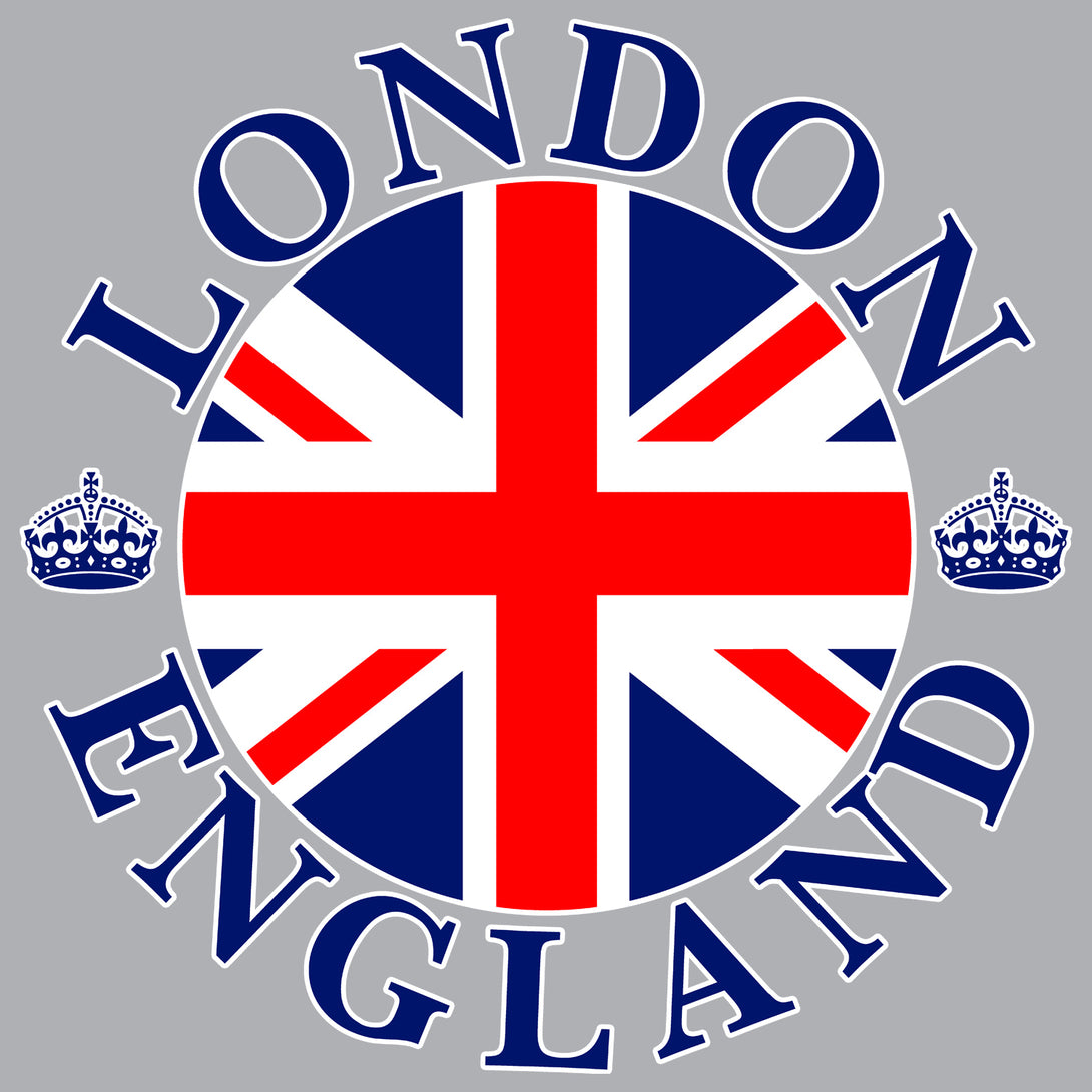 Close Up Urban Attitude London Calling Crown Badge Men's T-shirt (Heather Grey)