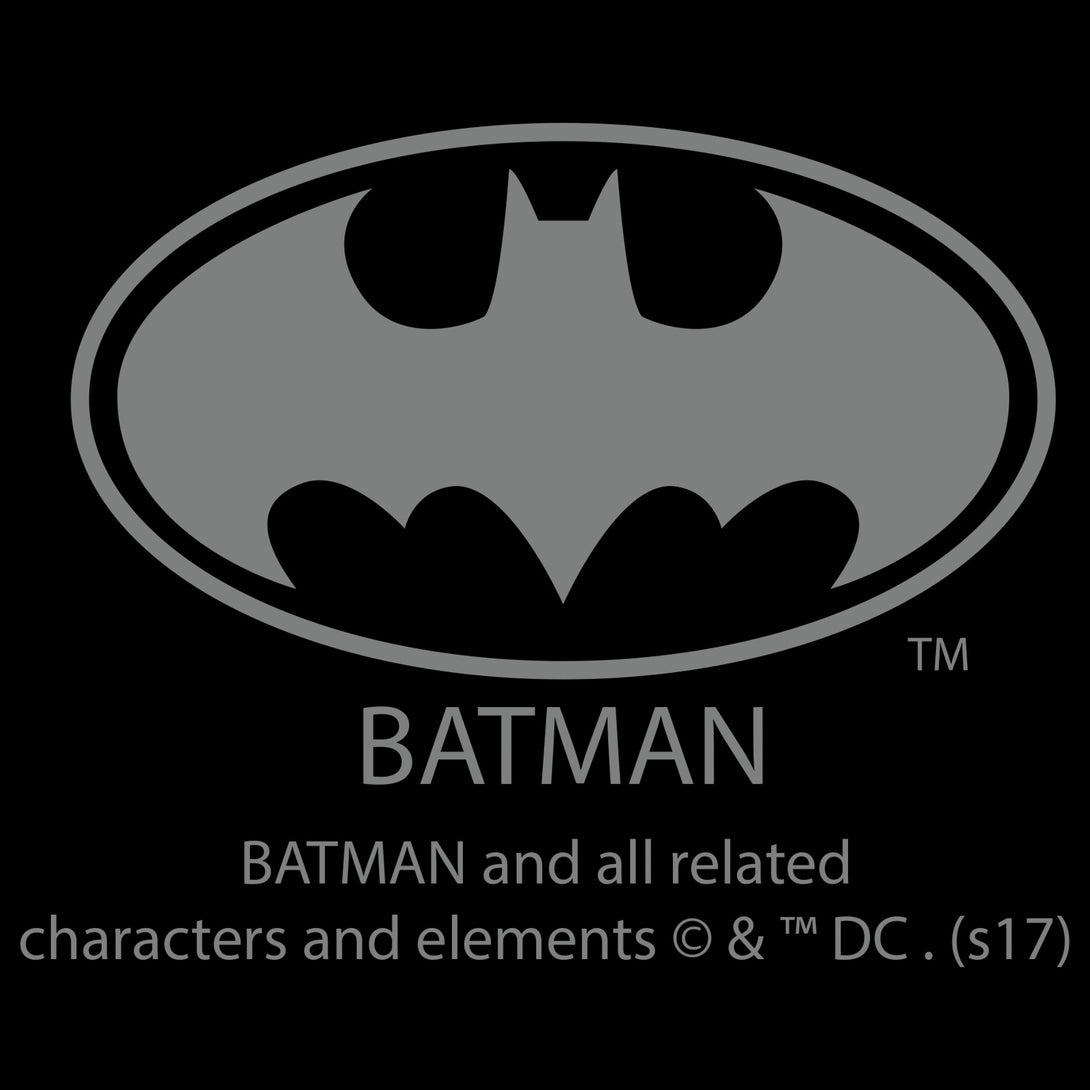 DC Comics Batman Logo Lips Official Sweatshirt Black - Urban Species Neck Print