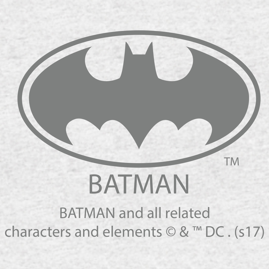 DC Comics Batman Logo Grey Official Men's T-shirt Sports Grey - Urban Species Neck Print