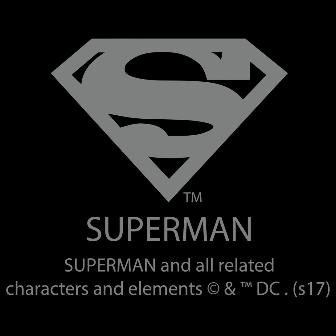 DC Comics Superman Logo Grey Shield Official Sweatshirt (Black) - Urban Species Sweatshirt