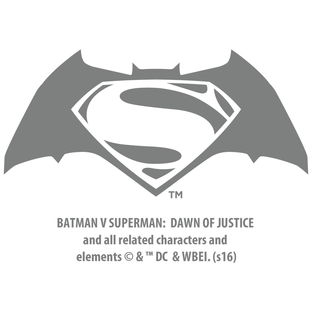 DC Batman V Superman Poster Match Official Men's T-shirt White - Urban Species Neck Print