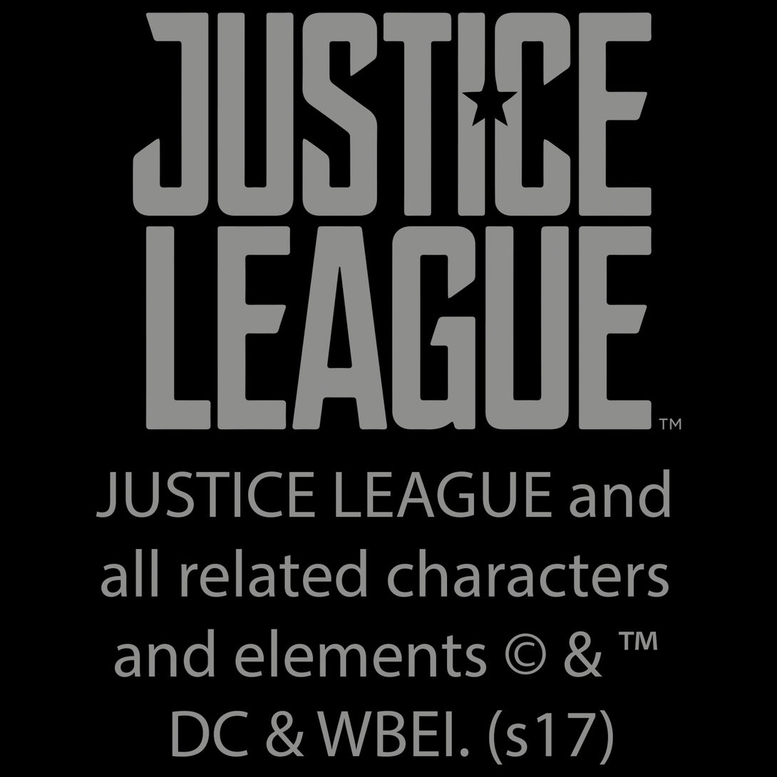DC Justice League Logo Metallic Official Men's T-shirt (Black) - Urban Species Mens Short Sleeved T-Shirt