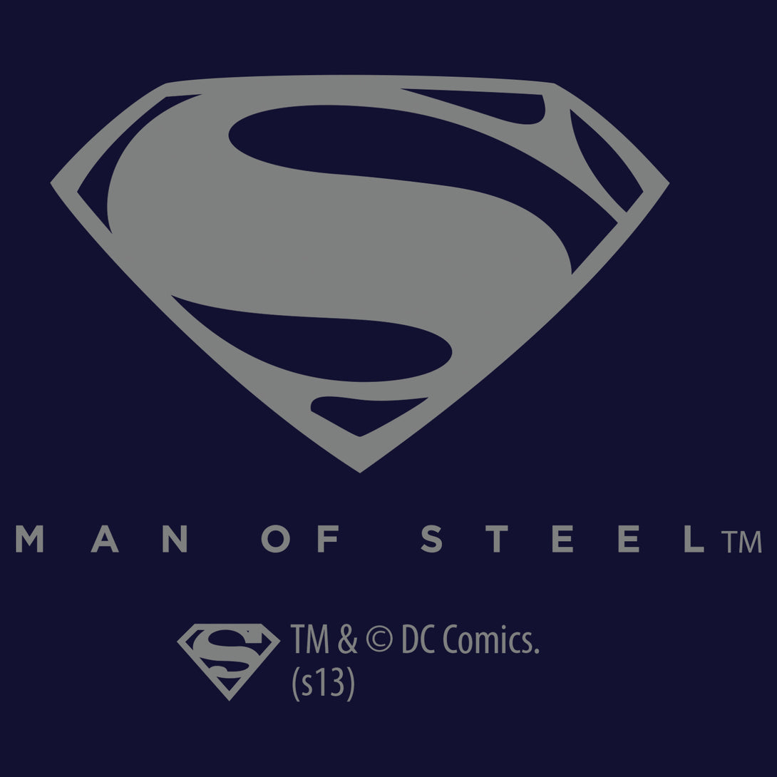 DC Man Of Steel Textured Logo Official Men's T-shirt (Navy) - Urban Species Mens Short Sleeved T-Shirt