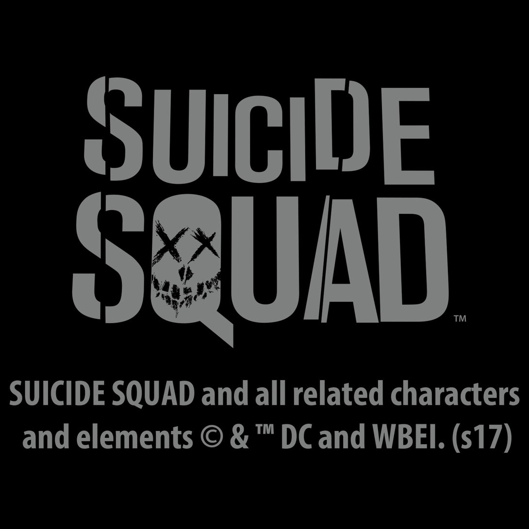 DC Suicide Squad Harley Quinn Joker Face Tattoo Official Men's T-shirt (Black) - Urban Species Mens Short Sleeved T-Shirt