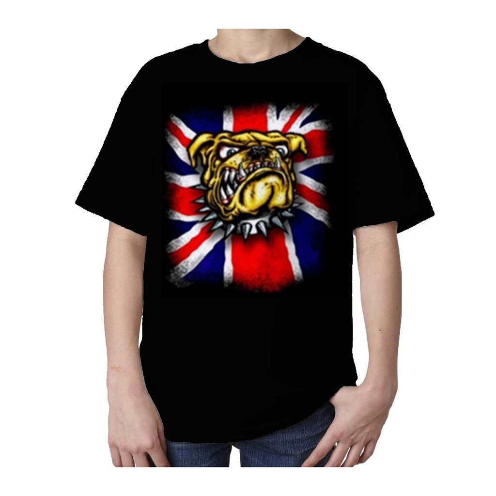 Kids Bulldog T-shirt (Black) - Urban Species Kids Short Sleeved T-Shirt