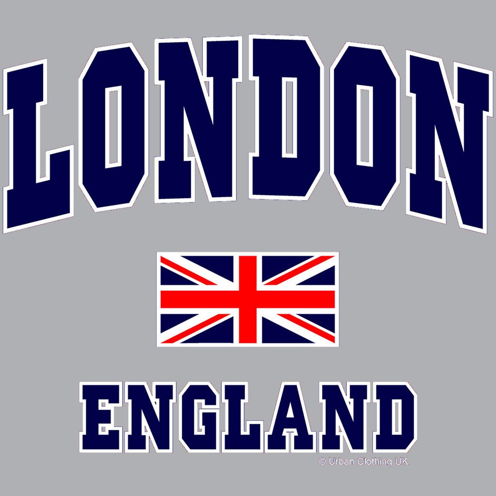 London Union Jack England Men's T-shirt (Heather Grey) - Urban Species Mens Short Sleeved T-Shirt