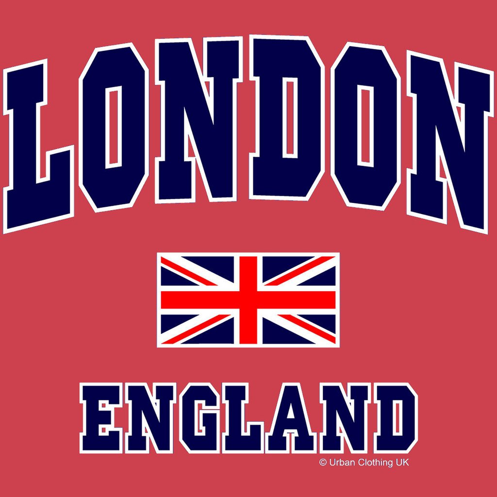 London Union Jack England Men's T-shirt (Red) - Urban Species Mens Short Sleeved T-Shirt
