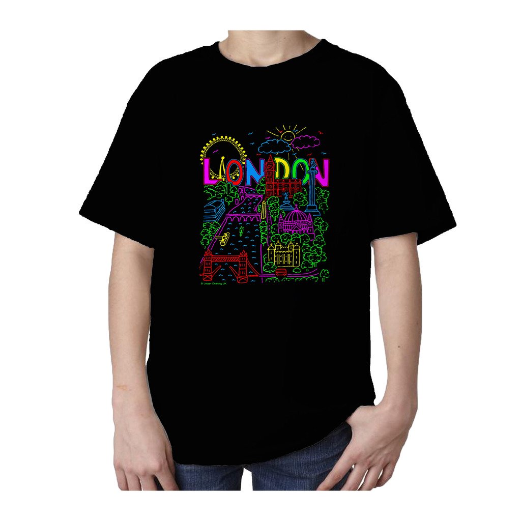Urban Attitude London Calling Crayon Kids T-shirt (Black)