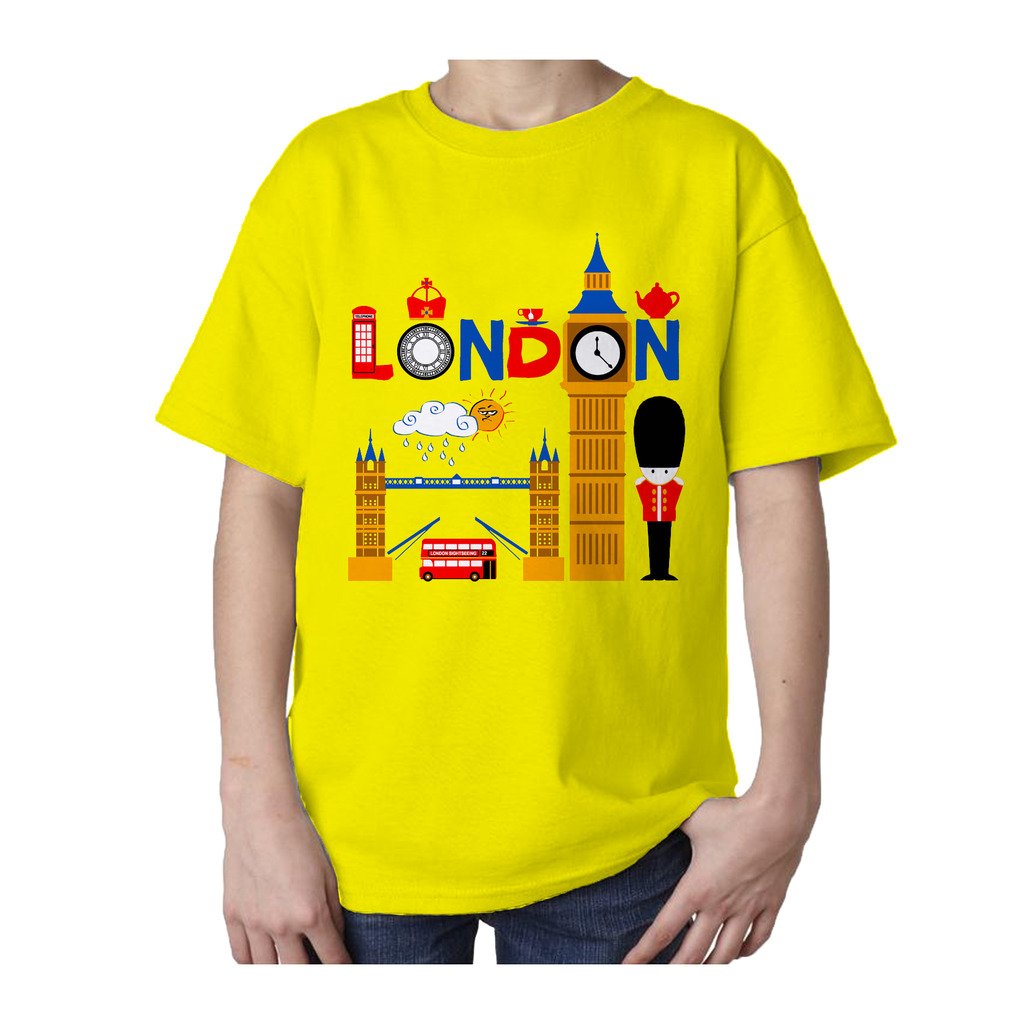 Urban Attitude London Calling Tea Time Kidsm T-shirt (Yellow)