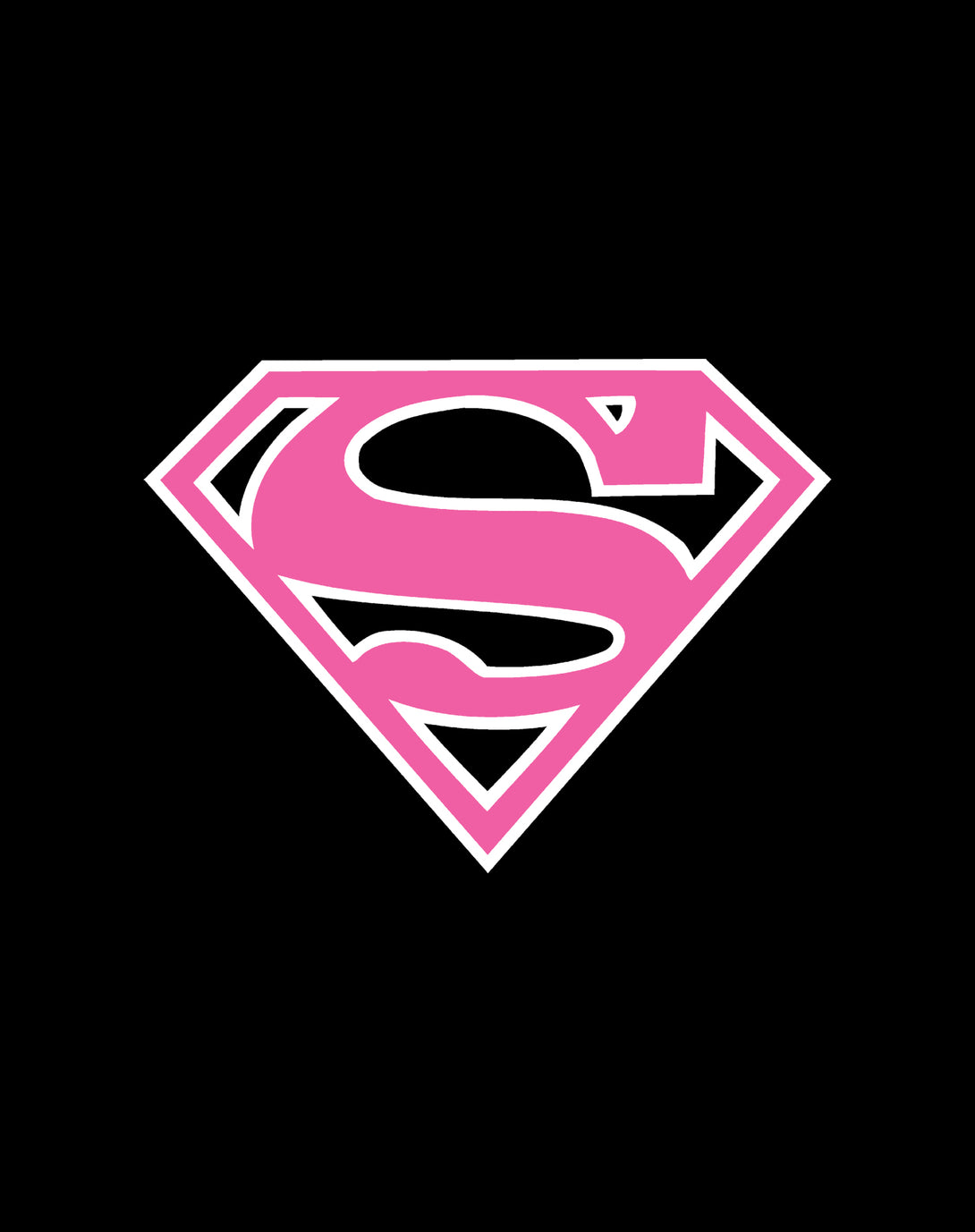 DC Comics Supergirl Logo Classic Official Sweatshirt Black - Urban Species Design Close Up