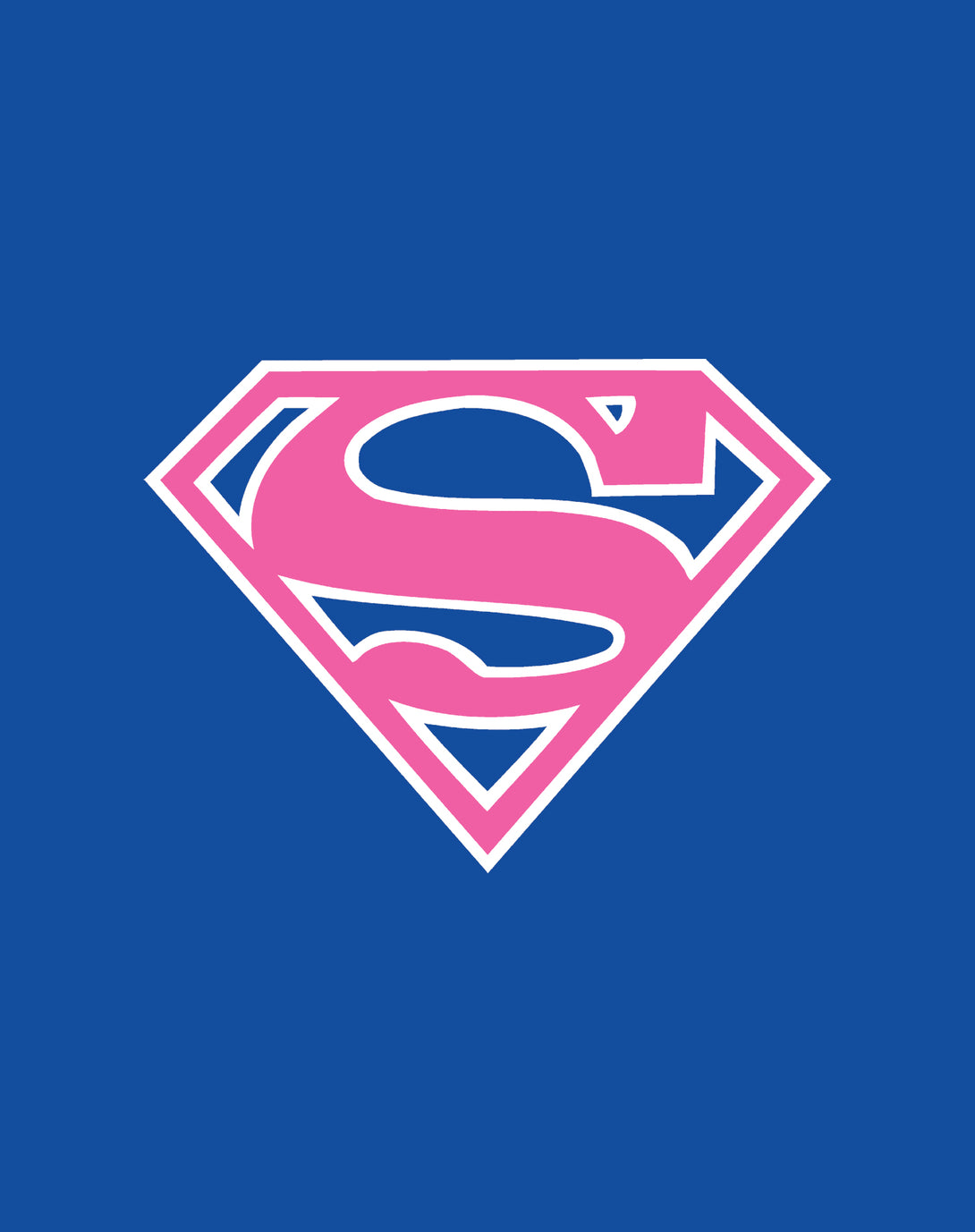 DC Comics Supergirl Logo Classic Official Sweatshirt Blue - Urban Species Design Close Up