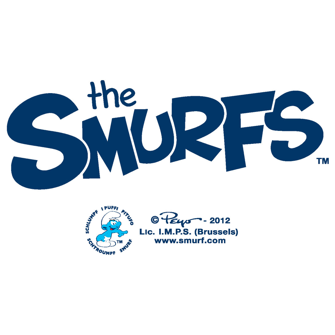 The Smurfs Smurfette Flowers Official Kid's T-Shirt (White) - Urban Species Kids Short Sleeved T-Shirt