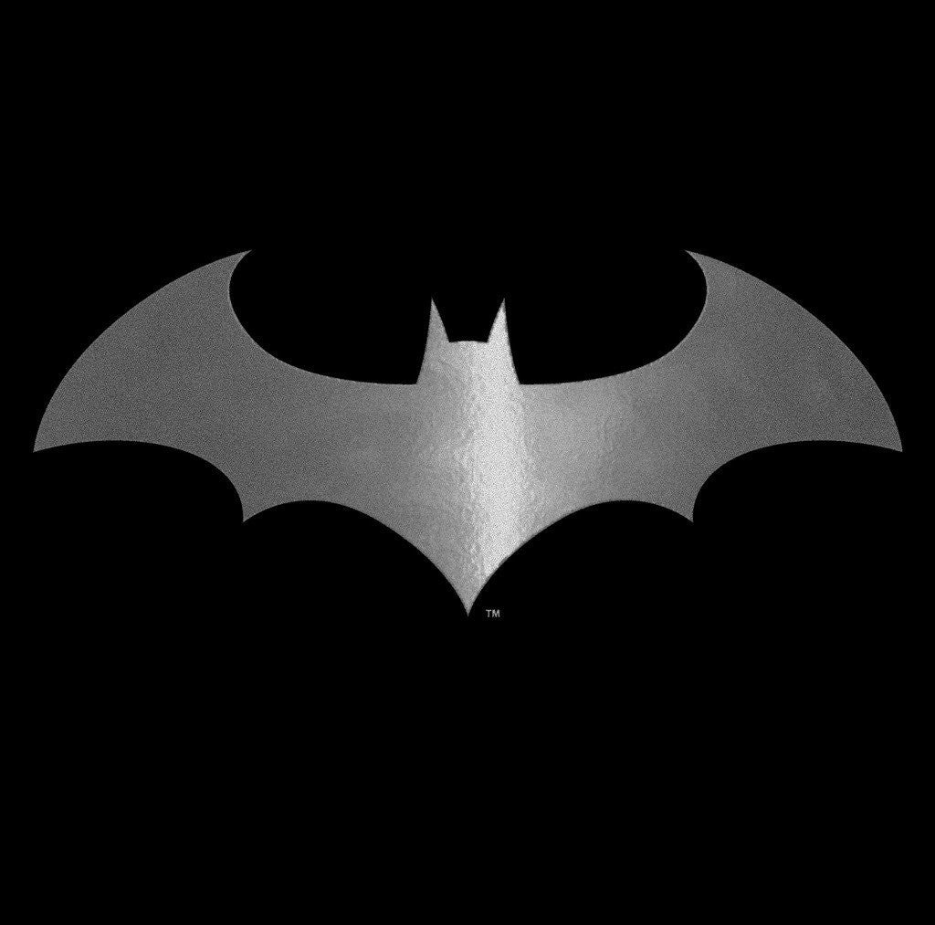 DC Comics Batman Logo Modern Official Men's T-shirt Black - Urban Species Design Close Up