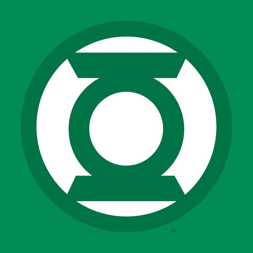 DC Comics Green Lantern Logo Official Men's T-shirt Green - Urban Species Design Close Up