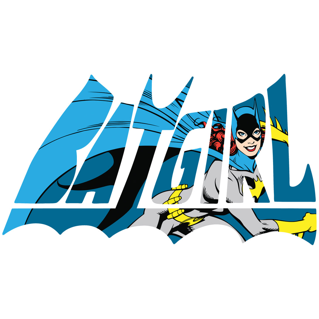 DC Comics Batgirl Logo Character Official Women's T-shirt White - Urban Species Design Close Up