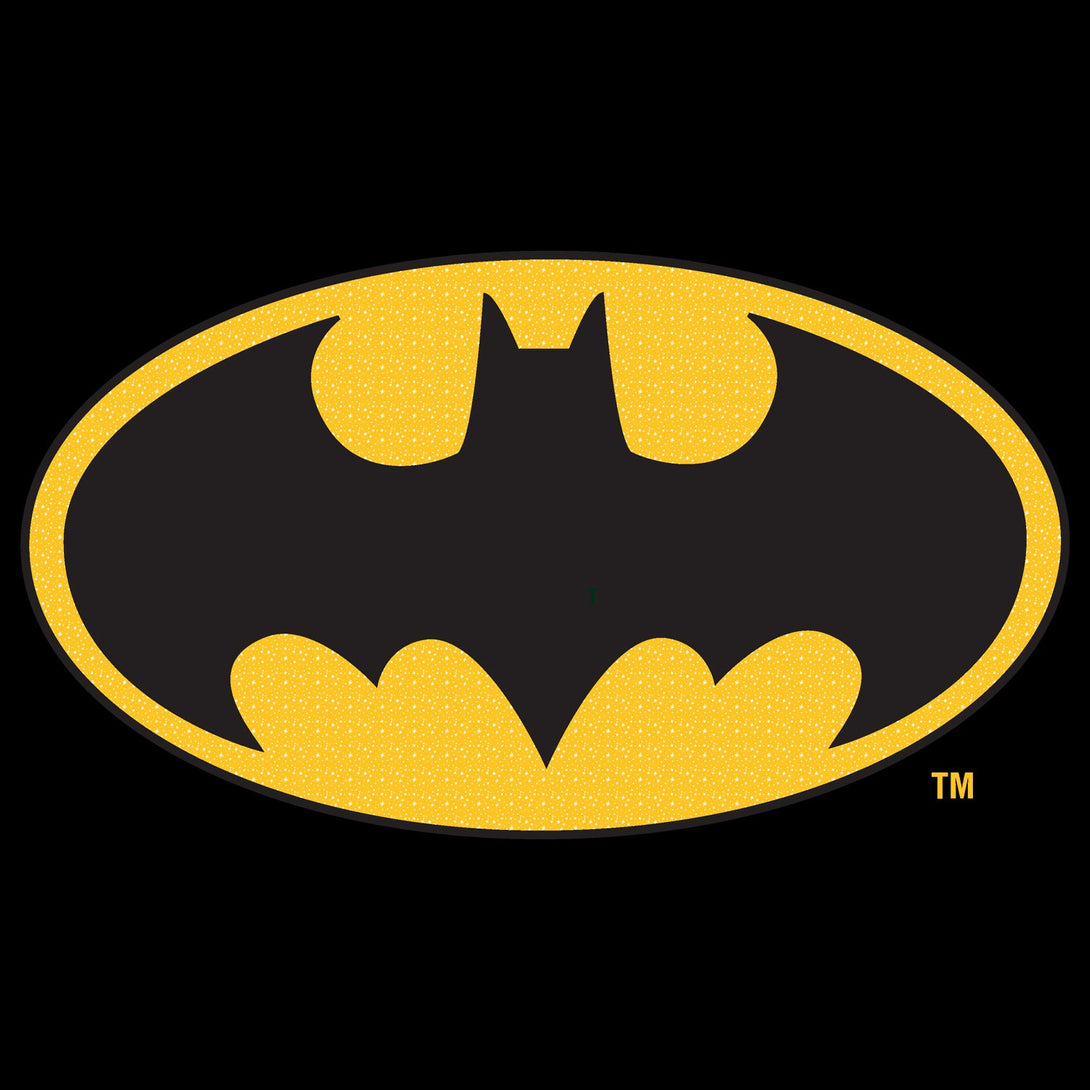DC Comics Batman Logo Classic Official Women's T-shirt Black - Urban Species Design Close Up