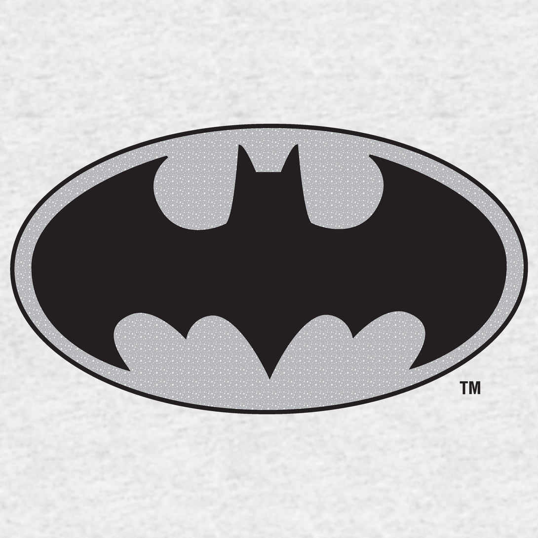DC Comics Batman Logo Grey Official Kid's T-Shirt Sports Grey - Urban Species Design Close Up