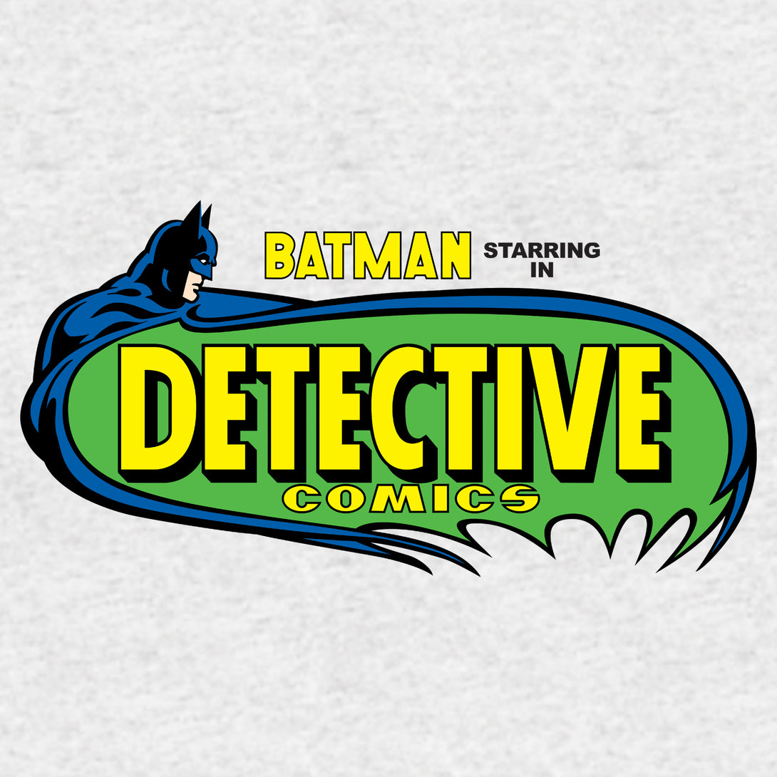 DC Comics Batman Logo Retro Detective Comics Official Men's T-shirt Sports Grey - Urban Species Design Close Up