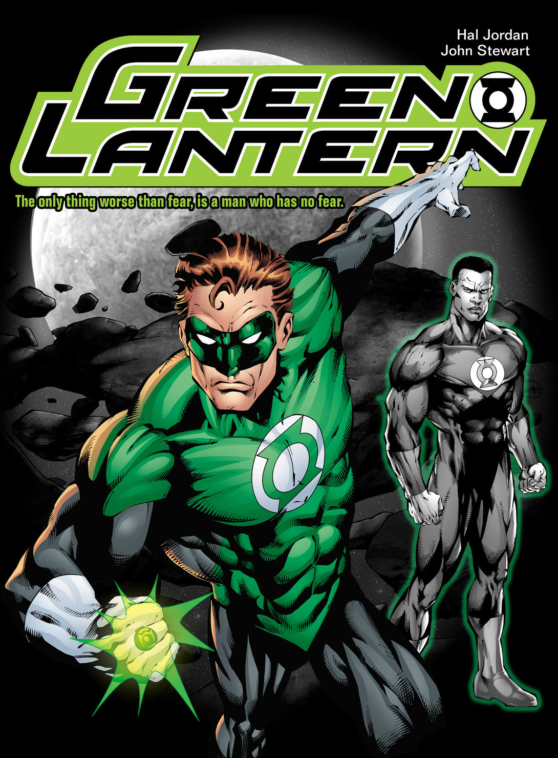 DC Comics Green Lantern Fashion Space Cops Official Men's T-shirt Black - Urban Species Design Close Up