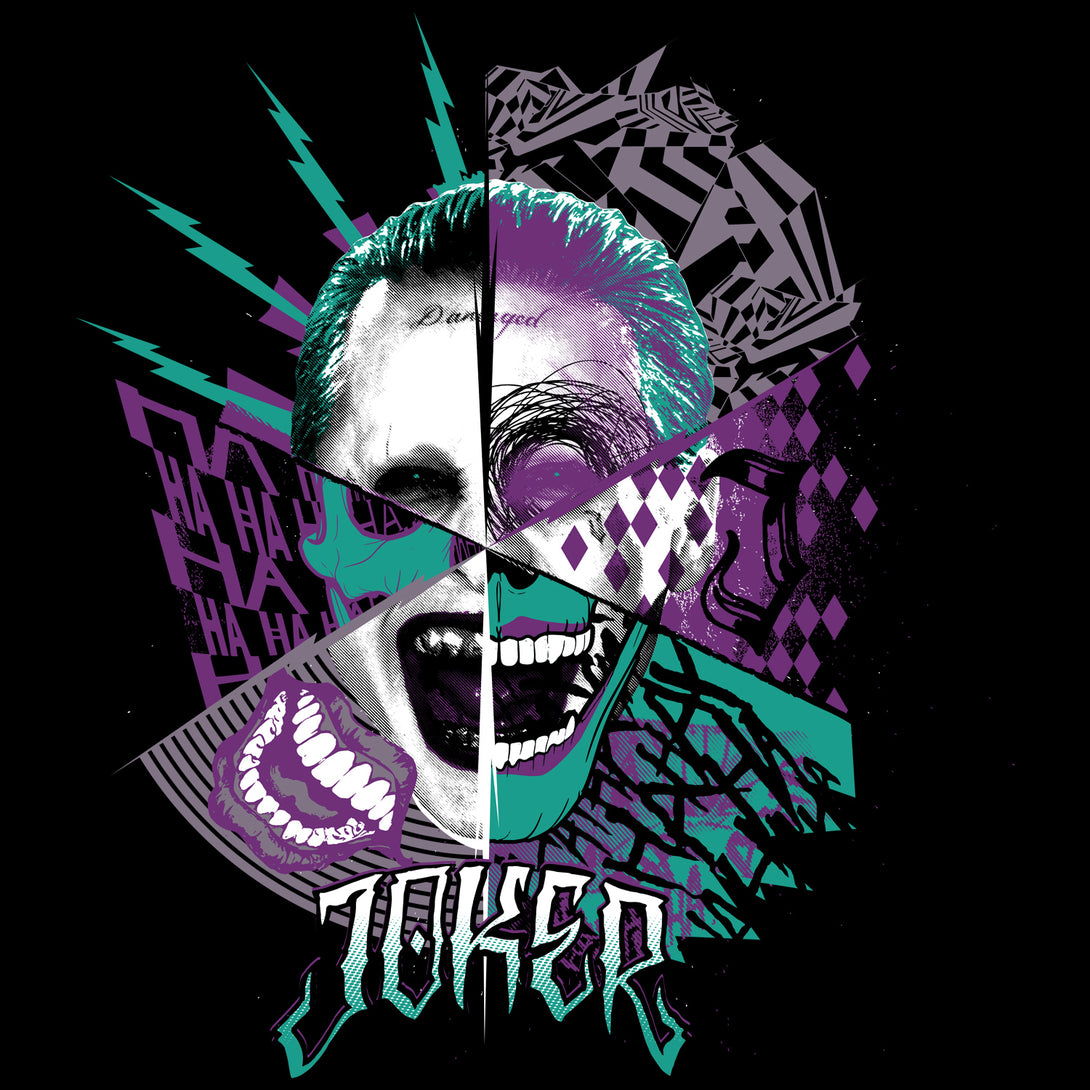 DC Suicide Squad Joker Logo Official Men's T-shirt (Black) - Urban Species Mens Short Sleeved T-Shirt
