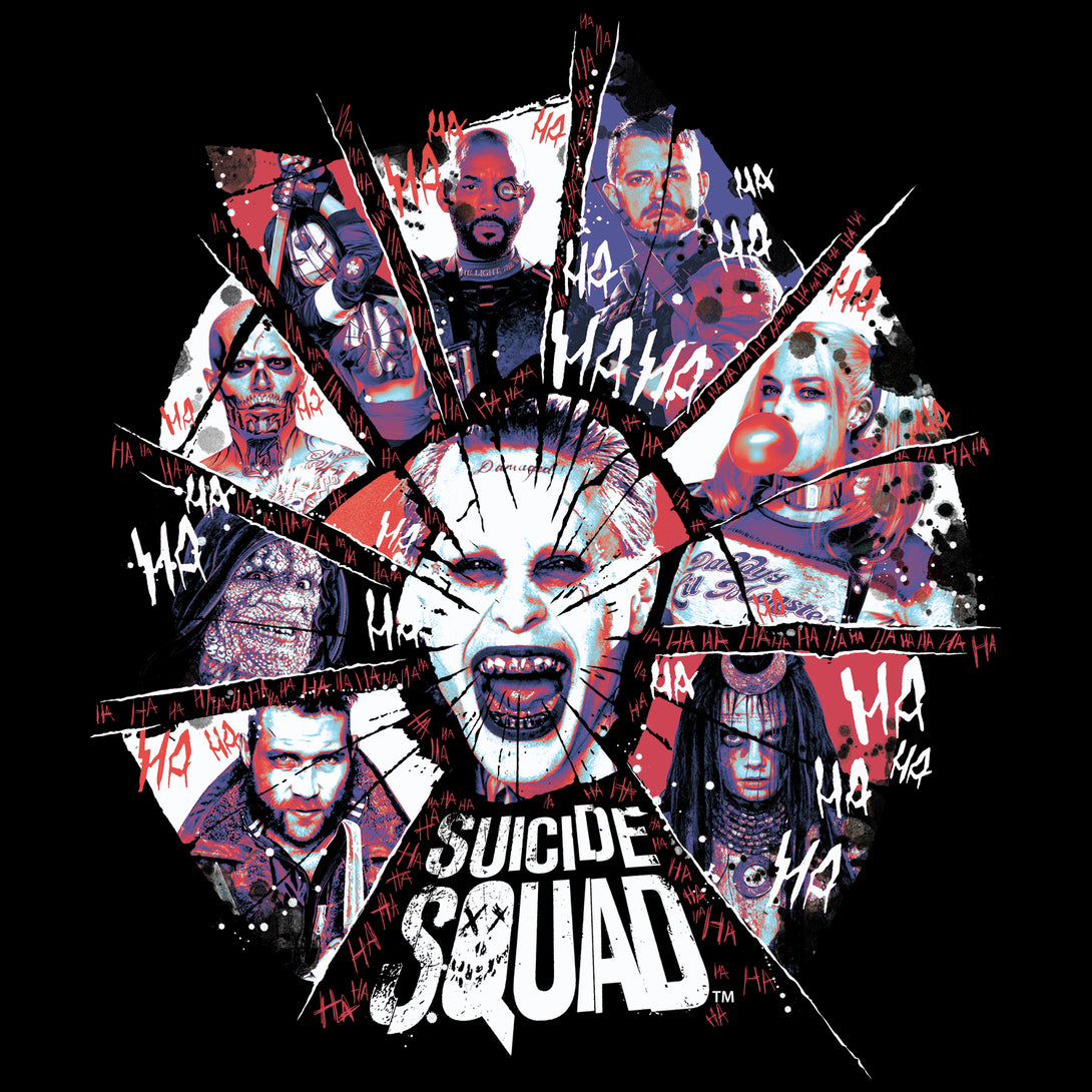 DC Suicide Squad Shattered Official Men's T-shirt (Black) - Urban Species Mens Short Sleeved T-Shirt