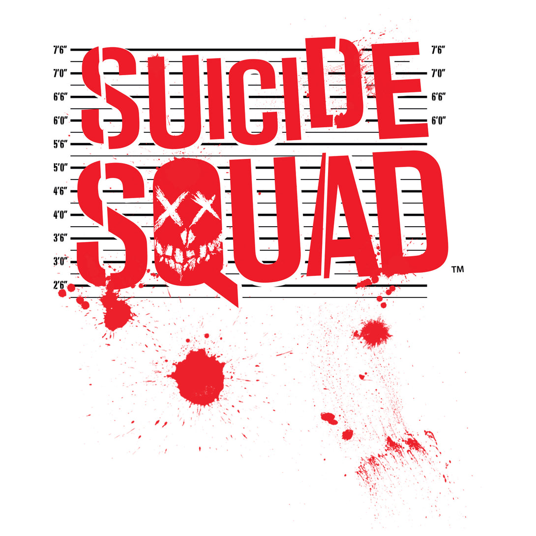 DC Suicide Squad Logo Splat Official Men's T-shirt (White) - Urban Species Mens Short Sleeved T-Shirt