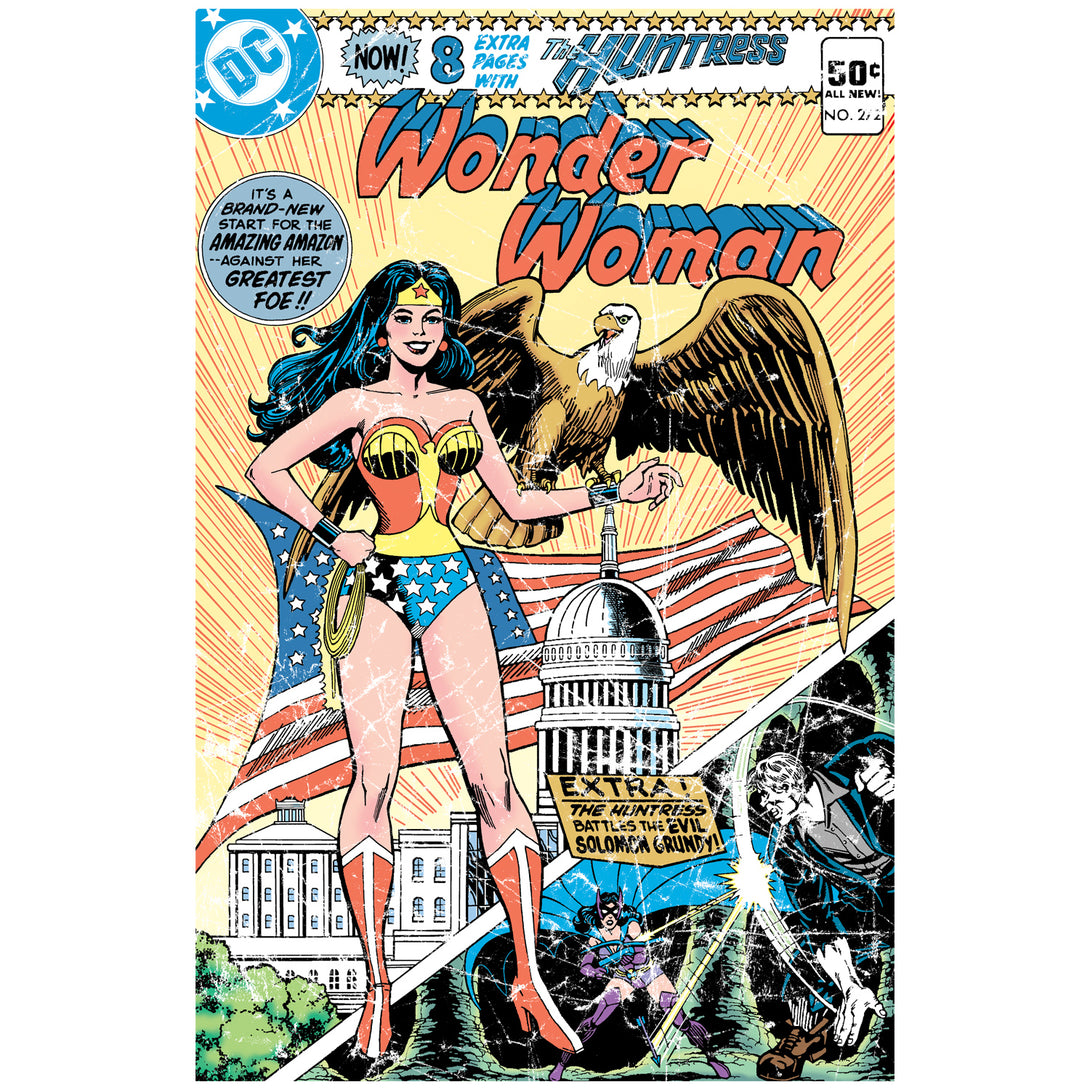 DC Comics Wonder Woman Cover #272 Official Women's T-shirt (White) - Urban Species Ladies Short Sleeved T-Shirt
