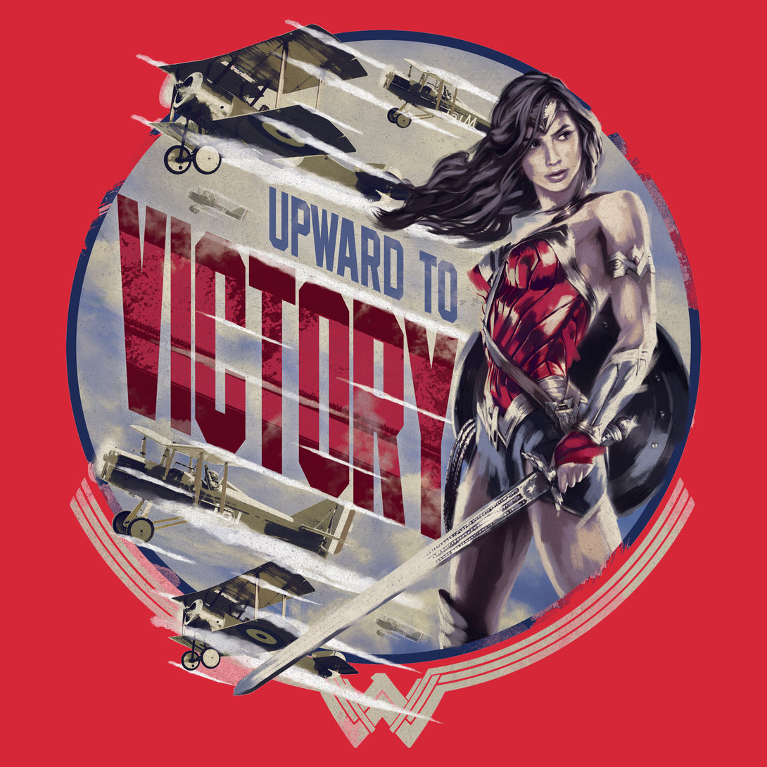 DC Wonder Woman Circle Victory Official Men's T-shirt (Red) - Urban Species Mens Short Sleeved T-Shirt