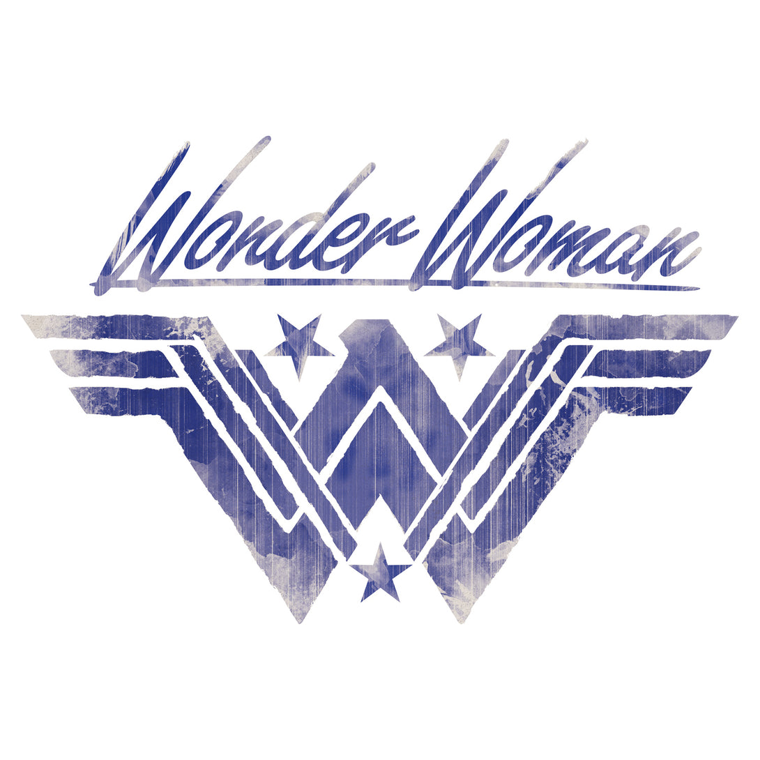 DC Wonder Woman Logo Watermark Official Women's Long Tank Dress (White) - Urban Species Ladies Long Tank Dress