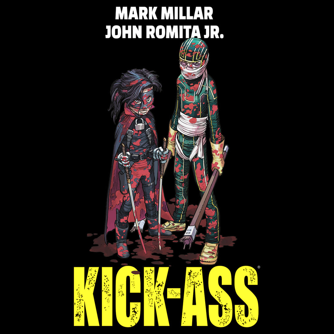 Kick Ass Poster Hit Girl Bloody Official Men's T-Shirt (Black) - Urban Species Mens Short Sleeved T-Shirt