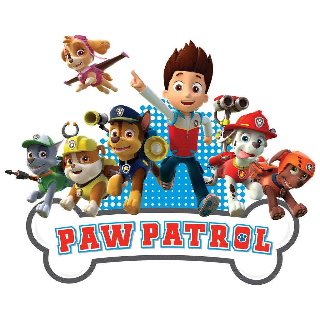 Paw Patrol Group Official Kid's T-Shirt (White) - Urban Species Kids Short Sleeved T-Shirt