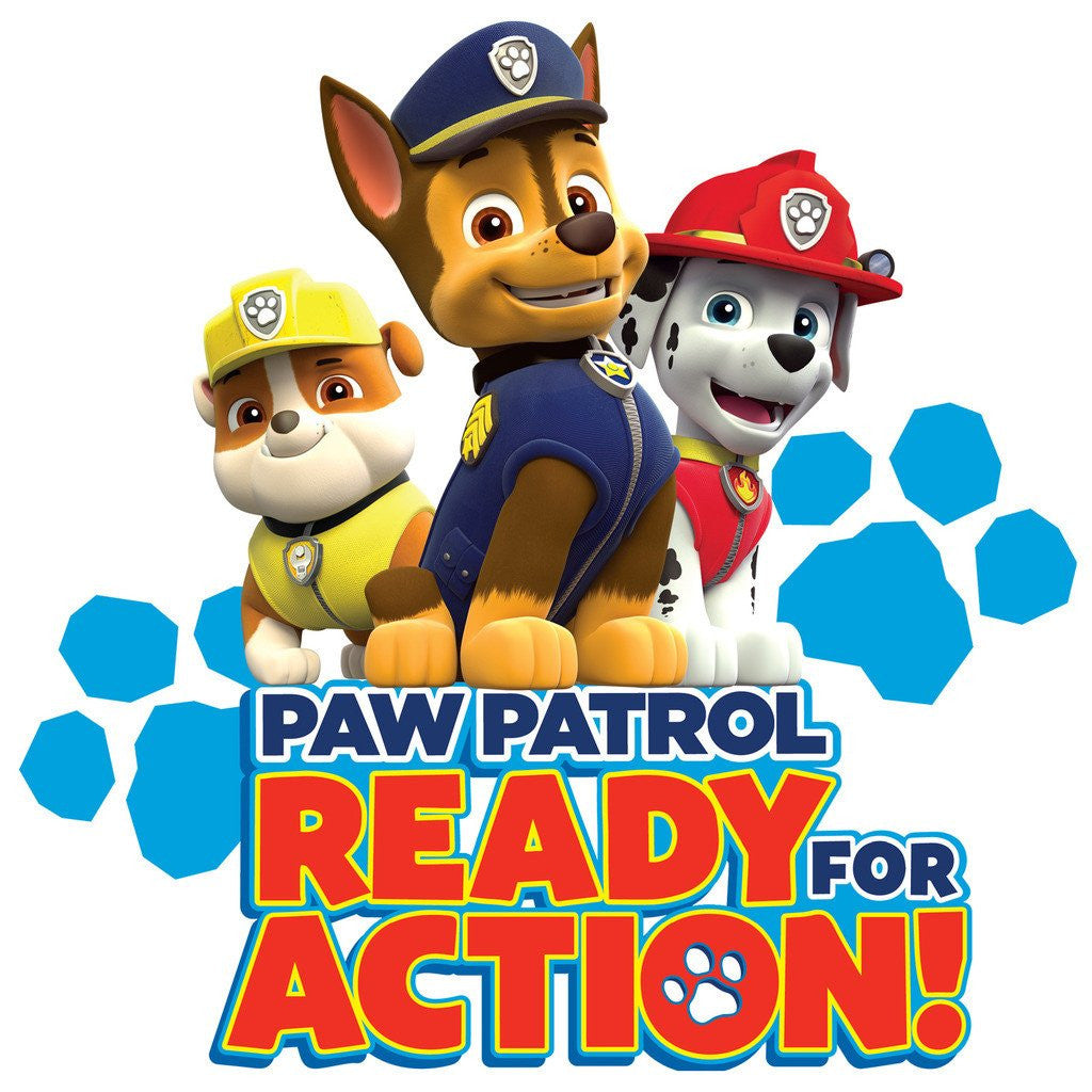 Paw Patrol Ready For Action Official Kid's T-Shirt (White) - Urban Species Kids Short Sleeved T-Shirt
