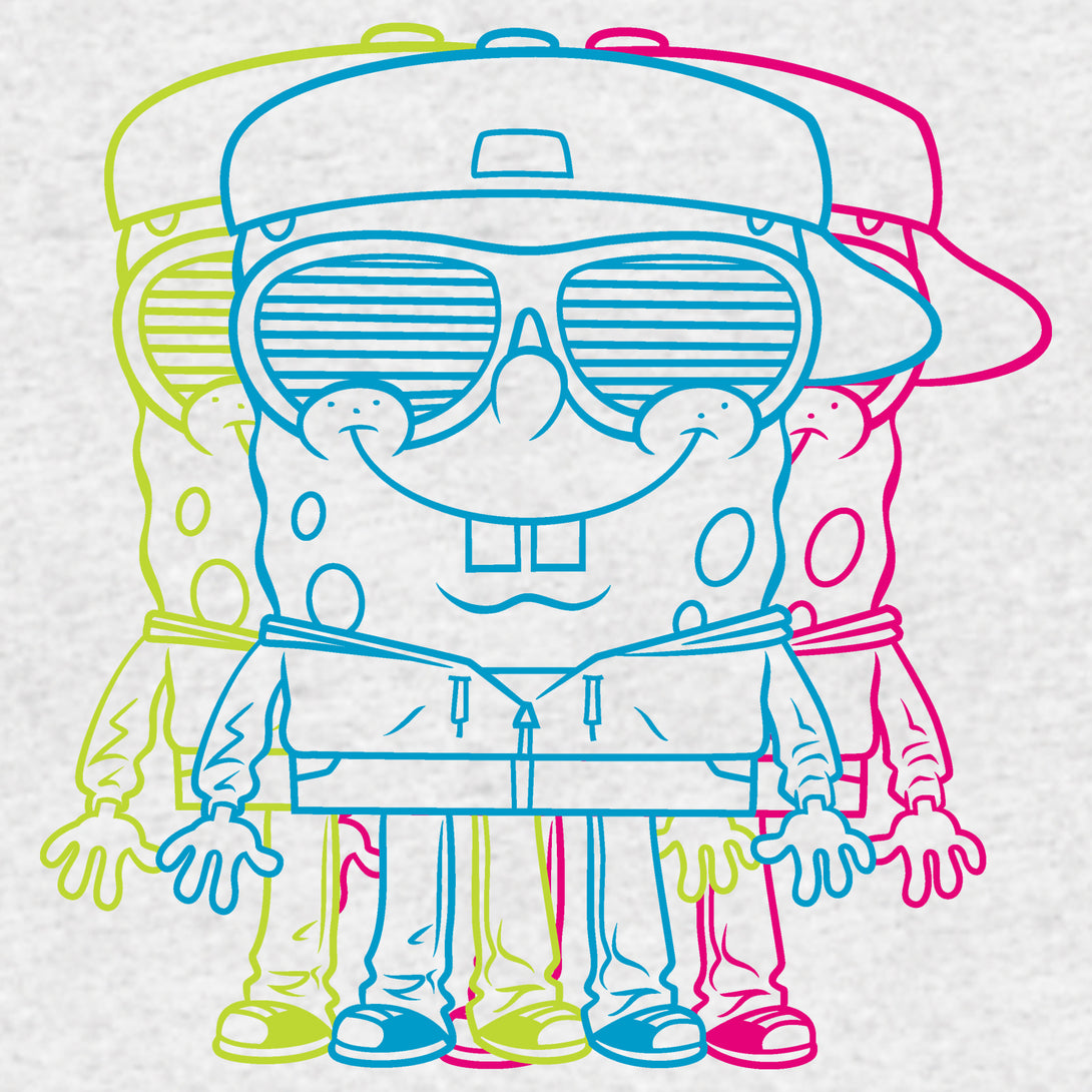 SpongeBob SquarePants 3D Official Men's T-Shirt (Heather Grey) - Urban Species Mens Short Sleeved T-Shirt
