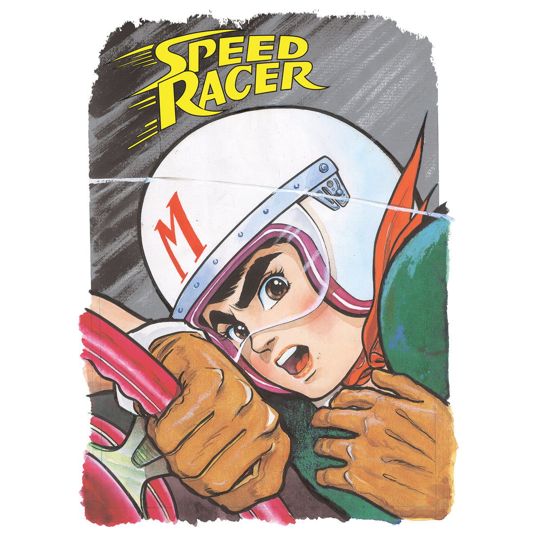 Speed Racer Close Up Official Men's T-shirt (White) - Urban Species Mens Short Sleeved T-Shirt
