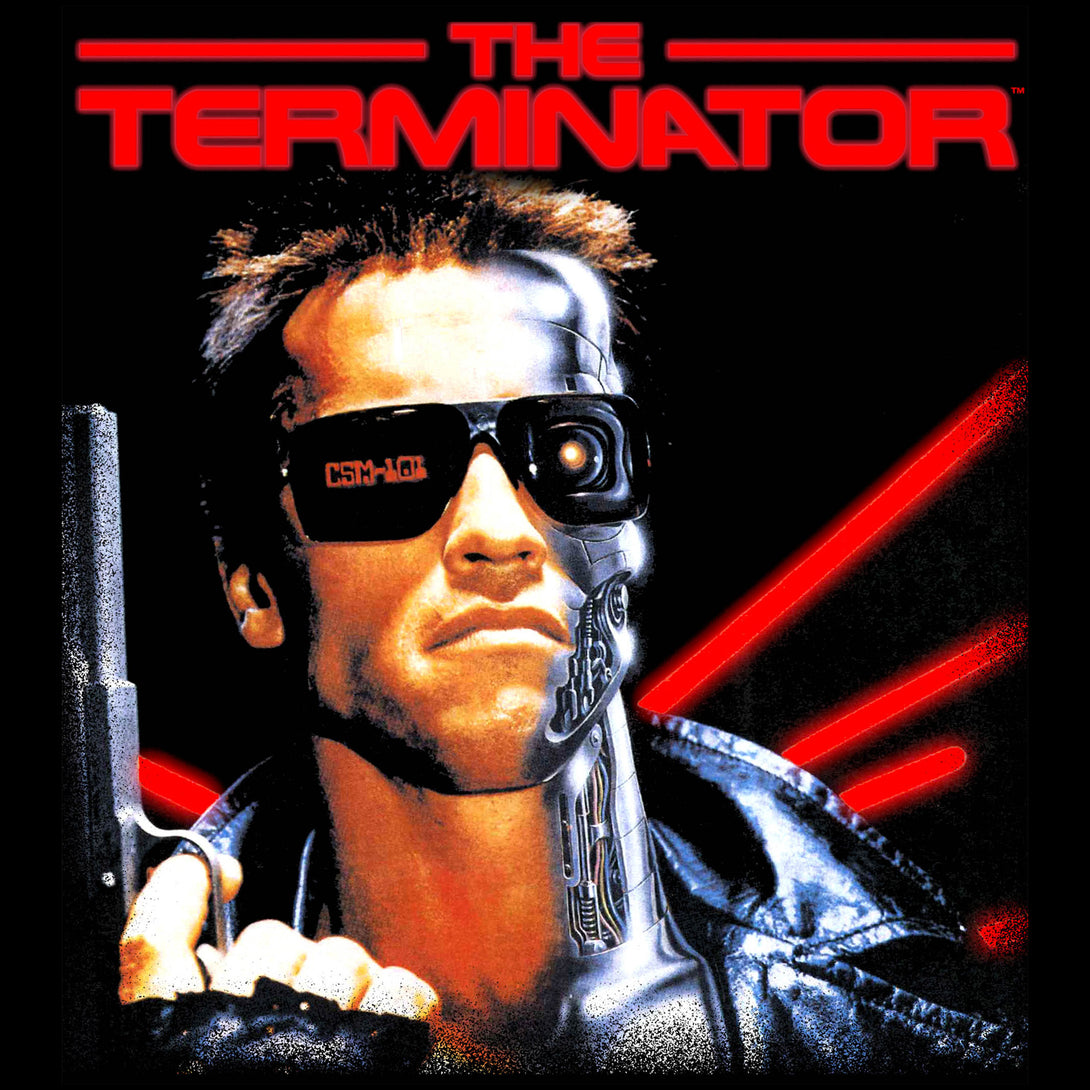 Terminator Classic Movie Poster Official Men's T-shirt (Black) - Urban Species Mens Short Sleeved T-Shirt