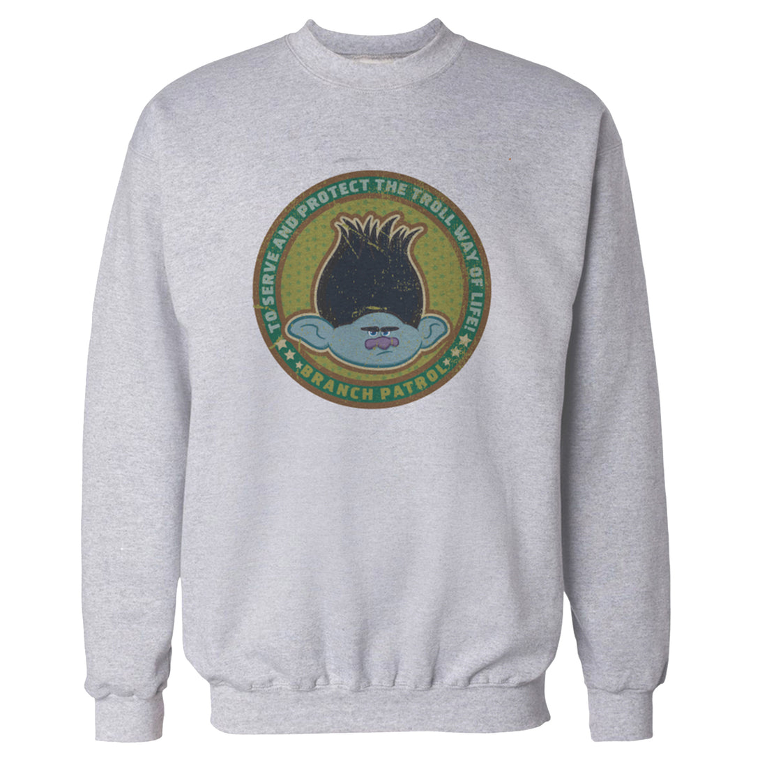 Trolls Branch Patrol Official Sweatshirt (Heather Grey) - Urban Species Sweatshirt