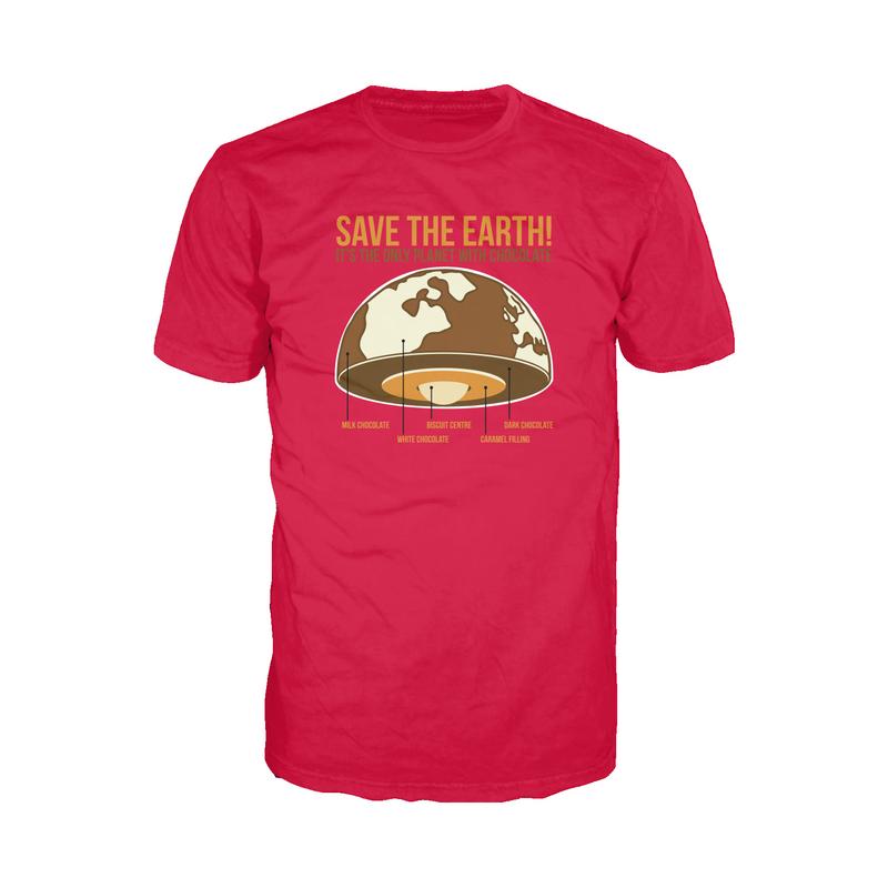 I Love Science Save The Earth - Chocolate Official Men's T-Shirt (Red) - Urban Species Mens Short Sleeved T-Shirt